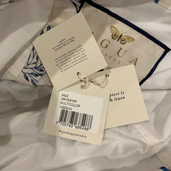 Agua by Agua Bendita Lima Tiered Printed Linen Maxi Dress - Picture 7 of 7